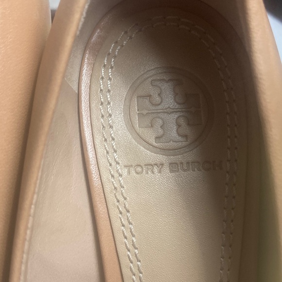Authentic Tory Burch Lowell New Logo Wedge Pump with Stacked wooden heels - Picture 3 of 17